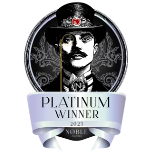 Noble Awards Platinum Winner badge for 2025